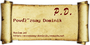 Povázsay Dominik névjegykártya