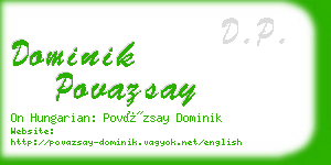 dominik povazsay business card